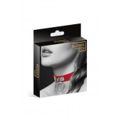 Красный узенький чокер с кольцом - Bijoux Pour Toi - купить с доставкой в Йошкар-Оле