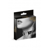 Чёрный чокер с кольцом в форме сердца - Bijoux Pour Toi - купить с доставкой в Йошкар-Оле