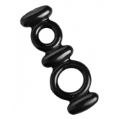 Двойное эрекционное кольцо Dual Stretch To Fit Cock and Ball Ring - XR Brands - в Йошкар-Оле купить с доставкой