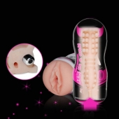 Мастурбатор-вагина Sex In A Can Vibra Vagina Tunnel - Lovetoy - в Йошкар-Оле купить с доставкой