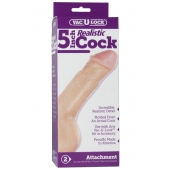 Насадка-реалистик для трусиков Vac-U-Lock 5  Realistic - 12,7 см. - Doc Johnson - купить с доставкой в Йошкар-Оле