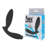 Чёрный вибростимулятор простаты Sex Expert Vibe Pleasure - Sex Expert - в Йошкар-Оле купить с доставкой