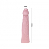Телесная насадка с вибрацией Sex Expert - 18 см. - Sex Expert - в Йошкар-Оле купить с доставкой
