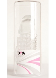 Гелевая прозрачная насадка с 2 отростками - 13 см. - Toyfa Basic - в Йошкар-Оле купить с доставкой