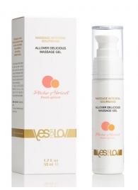 Универсальный массажный гель-смазка Allover Delicious Massage Gel с ароматом персика и аброкоса - 50 мл. - YESforLOV - купить с доставкой в Йошкар-Оле