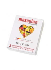 Жёлтые презервативы Masculan Ultra Tutti-Frutti с фруктовым ароматом - 3 шт. - Masculan - купить с доставкой в Йошкар-Оле