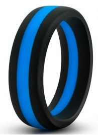 Черно-синее эрекционное кольцо Silicone Go Pro Cock Ring - Blush Novelties - в Йошкар-Оле купить с доставкой