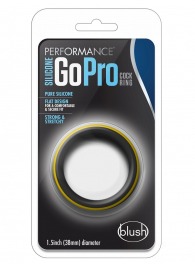 Черно-желтое силиконовое эрекционное кольцо Silicone Go Pro Cock Ring - Blush Novelties - в Йошкар-Оле купить с доставкой