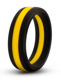 Черно-желтое силиконовое эрекционное кольцо Silicone Go Pro Cock Ring - Blush Novelties - в Йошкар-Оле купить с доставкой