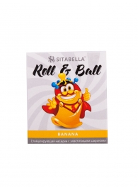 Стимулирующий презерватив-насадка Roll   Ball Banana - Sitabella - купить с доставкой в Йошкар-Оле