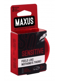 Ультратонкие презервативы в железном кейсе MAXUS Sensitive - 3 шт. - Maxus - купить с доставкой в Йошкар-Оле