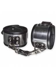 Эффектные серебристо-черные наручники с металлическим блеском - Sitabella - купить с доставкой в Йошкар-Оле