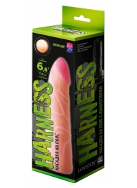 Фаллическая насадка на трусики харнесс - 17,5 см. - LOVETOY (А-Полимер) - купить с доставкой в Йошкар-Оле