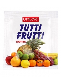 Пробник гель-смазки Tutti-frutti со вкусом тропических фруктов - 4 гр. - Биоритм - купить с доставкой в Йошкар-Оле