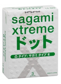 Презервативы Sagami Xtreme SUPER DOTS с точками - 3 шт. - Sagami - купить с доставкой в Йошкар-Оле