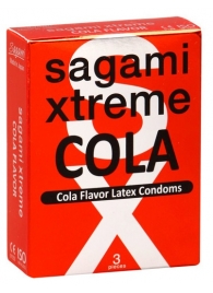 Ароматизированные презервативы Sagami Xtreme COLA - 3 шт. - Sagami - купить с доставкой в Йошкар-Оле