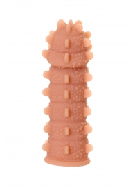 Телесная реалистичная насадка KOKOS Extreme Sleeve 04 с дополнительной стимуляцией - 12,7 см. - KOKOS - в Йошкар-Оле купить с доставкой