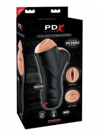 Мастурбатор в колбе с двумя тоннелями Double Penetration Vibrating Stroker - Pipedream - в Йошкар-Оле купить с доставкой