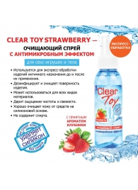 Очищающий спрей для игрушек CLEAR TOY Strawberry - 100 мл. - Биоритм - купить с доставкой в Йошкар-Оле