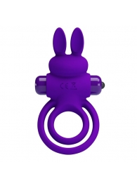 Фиолетовое эрекционное кольцо с вибростимуляцией клитора Vibrant Penis Ring III - Baile - в Йошкар-Оле купить с доставкой