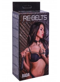 Черный поводок и чокер с кольцом Rada - Rebelts - купить с доставкой в Йошкар-Оле