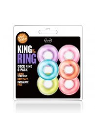 Набор из 6 эрекционных колец King of the Ring - Blush Novelties - в Йошкар-Оле купить с доставкой