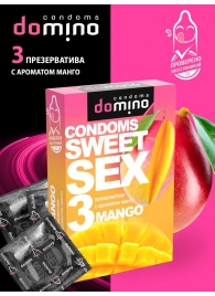 Презервативы для орального секса DOMINO Sweet Sex с ароматом манго - 3 шт. - Domino - купить с доставкой в Йошкар-Оле