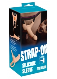 Силиконовый полый страпон на ремнях Silicone Strap-on - 16 см. - Orion - купить с доставкой в Йошкар-Оле