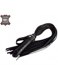 Черная плеть  Ковбой  с ручкой-фаллосом - 55 см. - Sitabella - купить с доставкой в Йошкар-Оле