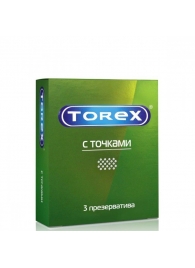 Текстурированные презервативы Torex  С точками  - 3 шт. - Torex - купить с доставкой в Йошкар-Оле