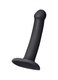 Черный фаллос на присоске Silicone Bendable Dildo S - 17 см. - Strap-on-me - купить с доставкой в Йошкар-Оле
