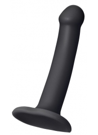 Черный фаллос на присоске Silicone Bendable Dildo S - 17 см. - Strap-on-me - купить с доставкой в Йошкар-Оле