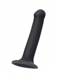 Черный фаллос на присоске Silicone Bendable Dildo M - 18 см. - Strap-on-me - купить с доставкой в Йошкар-Оле