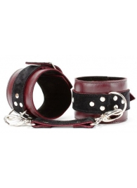 Бордовые наручники Ladys Arsenal на карабинах - БДСМ Арсенал - купить с доставкой в Йошкар-Оле