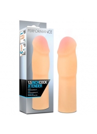 Телесная насадка-удлинитель на пенис PERFORMANCE 1.5INCH COCK XTENDER - 16 см. - Blush Novelties - в Йошкар-Оле купить с доставкой