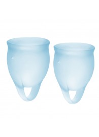 Набор голубых менструальных чаш Feel confident Menstrual Cup - Satisfyer - купить с доставкой в Йошкар-Оле