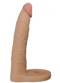 Телесная насадка-фаллоимитатор для двойного проникновения - 17 см. - Lovetoy - купить с доставкой в Йошкар-Оле