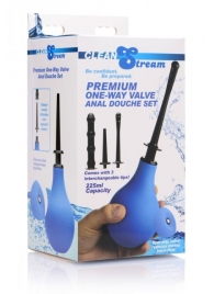 Анальный душ с 3 насадками Premium One-way Valve Anal Douche Set - XR Brands - купить с доставкой в Йошкар-Оле