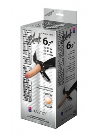 Пояс-трусики с насадкой Glamour - 17 см. - LOVETOY (А-Полимер) - купить с доставкой в Йошкар-Оле