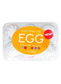 Набор из 6 мастурбаторов Tenga EGG Easy Beat с различным рельефом - Tenga - в Йошкар-Оле купить с доставкой