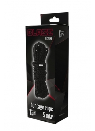 Черная веревка для шибари DELUXE BONDAGE ROPE - 5 м. - Dream Toys - купить с доставкой в Йошкар-Оле