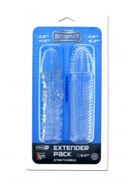 Комплект из 2 прозрачных насадок на пенис PENIS EXTENDER PACK - Dream Toys - в Йошкар-Оле купить с доставкой