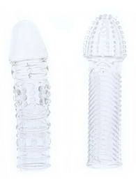 Комплект из 2 прозрачных насадок на пенис PENIS EXTENDER PACK - Dream Toys - в Йошкар-Оле купить с доставкой