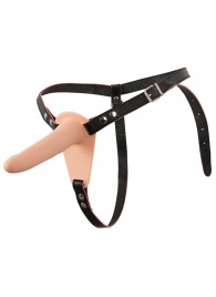 Телесный поясной страпон с вибрацией Vibrating Strap-On - 15,7 см. - Orion - купить с доставкой в Йошкар-Оле