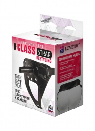 Черный пояс для насадок CLASS STRAP Restyling - LOVETOY (А-Полимер) - купить с доставкой в Йошкар-Оле
