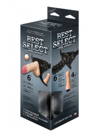 Черный пояс для женщин BEST SELECT с 3 насадками - LOVETOY (А-Полимер) - купить с доставкой в Йошкар-Оле