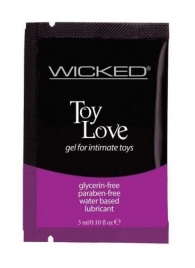 Лубрикант на водной основе для использования с игрушками WICKED Toy Love - 3 мл. - Wicked - купить с доставкой в Йошкар-Оле