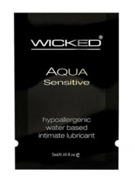 Мягкий лубрикант на водной основе WICKED AQUA Sensitive - 3 мл. - Wicked - купить с доставкой в Йошкар-Оле