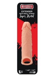 Телесная насадка EXTENDER WITH BALL STRAP 6.5 - 17 см. - Dream Toys - в Йошкар-Оле купить с доставкой