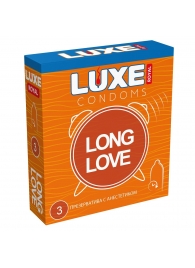 Презервативы с продлевающим эффектом LUXE Royal Long Love - 3 шт. - Luxe - купить с доставкой в Йошкар-Оле